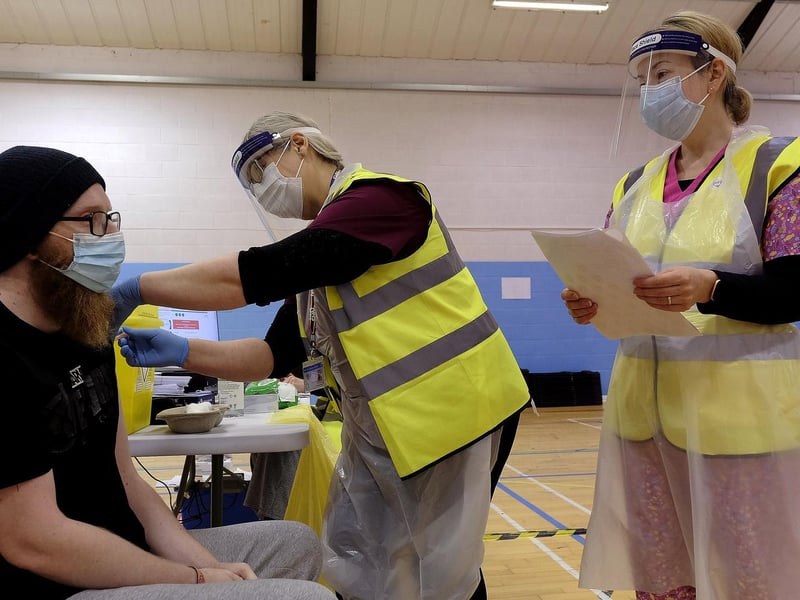 Vaccinations continue at the rugby club.
