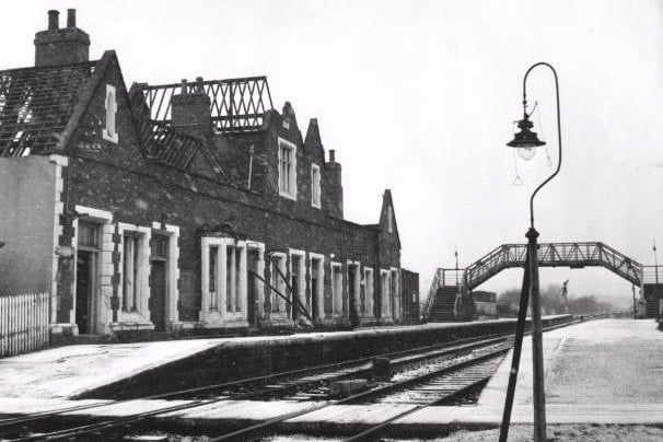 Monkhill Railway Station at Pontefract which is being demolished.