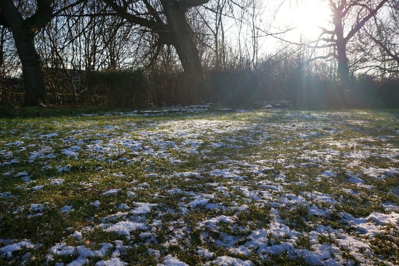 Sammy Coldwell managed to snap a photo of the last few patches of snow at Castleford's Queen's Park.