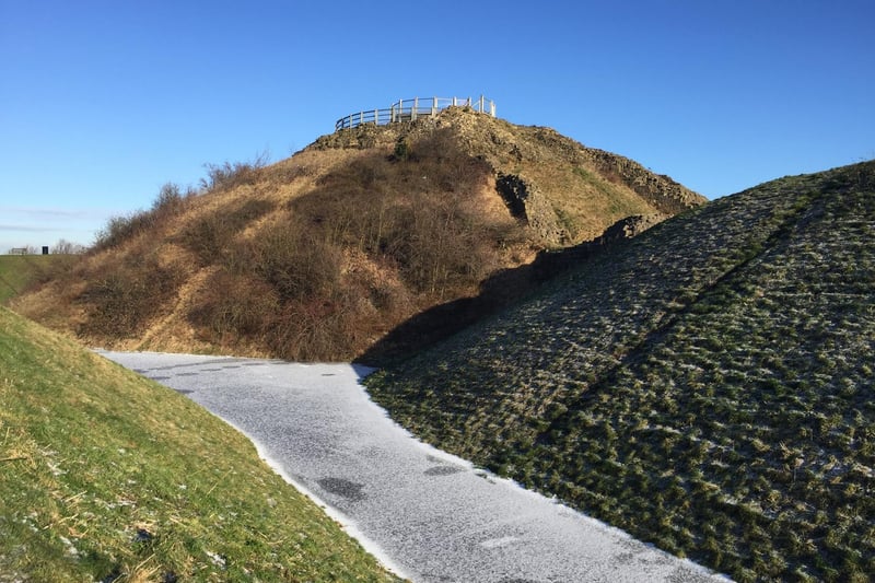 As if Sandal Castle's moat filling with water wasn't spectacle enough, this week's frosty weather also saw the water freeze over.