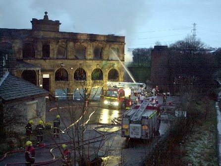 January 2003 and fire crews were called out to deal with a blaze at a disused mill near Fallwood Marina off Pollard Lane.
