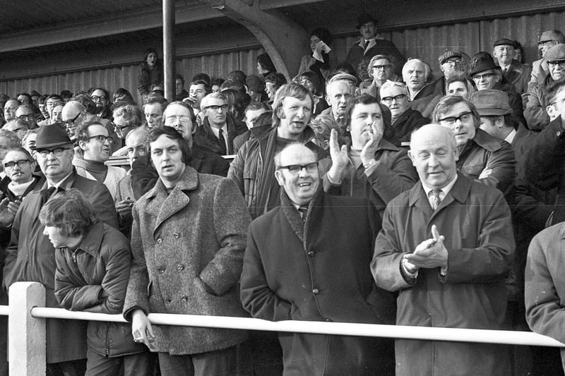 Orrell rugby union club fans at the Edge Hall Road ground in 1973