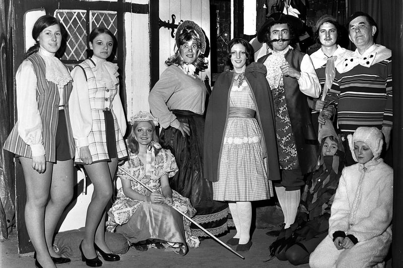 The cast of Red Riding Hood at Wigan Little Theatre in 1973