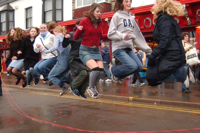Skipping on the seafront, on Shrove Tuesday, a tradition that goes back to at least 1903.