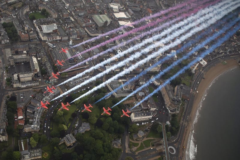 Armed Forces Day, and a Red Arrows display or flypast. If you're lucky enough, a flight over Scarborough really is amazing. Or, nearly as good, enjoy the view from Oliver's Mount !