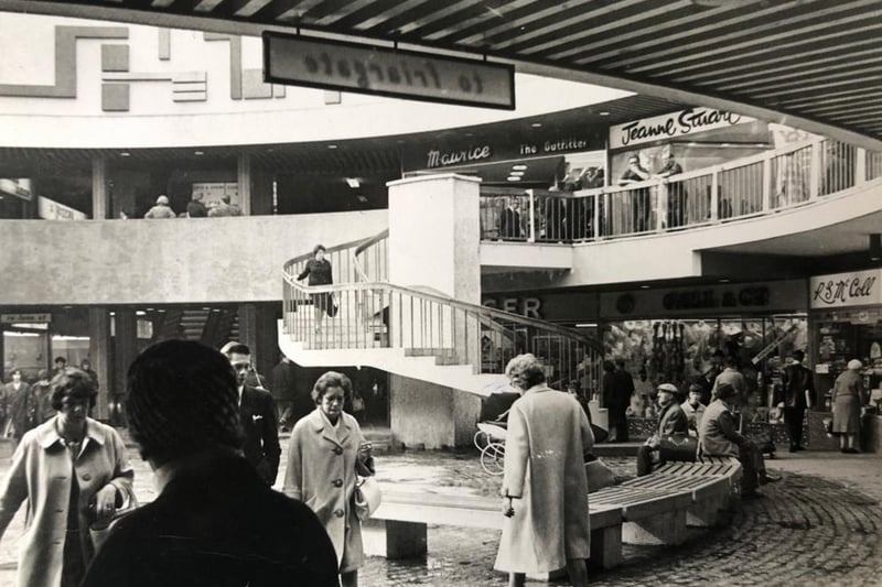 Shoppers at the centre in October 1967