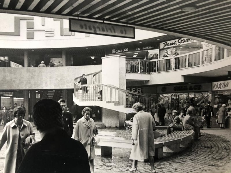 Shoppers at the centre in October 1967