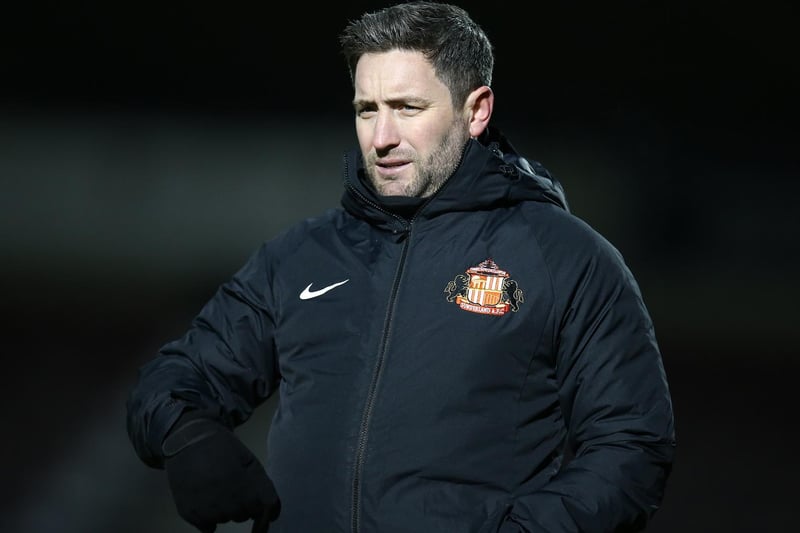 Sunderland manager Lee Johnson looks on during the Sky Bet League One match between Northampton Town and Sunderland at PTS Academy Stadium on January 02, 2021 in Northampton, England.