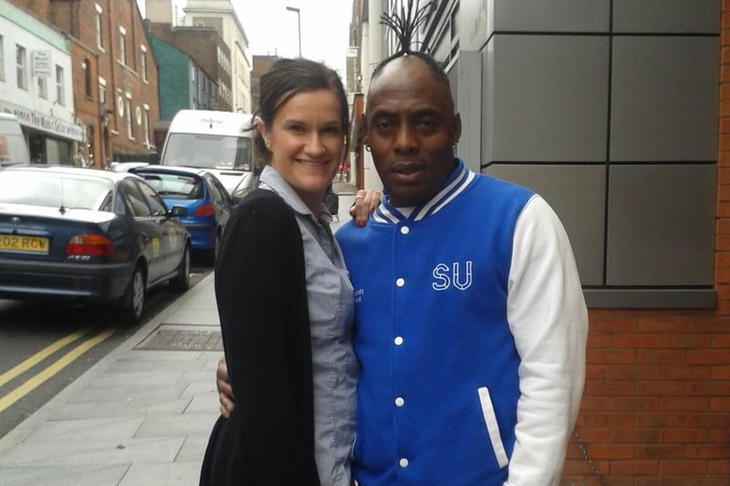 Kathryn Forbes with Coolio when he visited Preston 5 or 6 so years ago