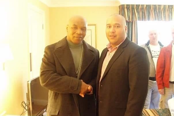Matthew Price with Mike Tyson