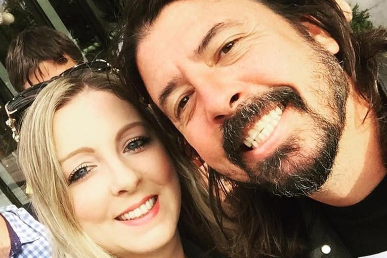 Sarah Ebden with Foo Fighter Dave Grohl