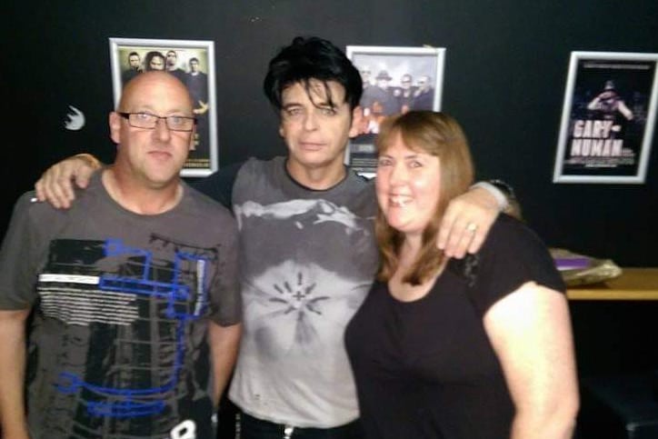 Dave Hayes and his wife with Gary Numan at 53 Degrees