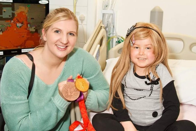 Andrea Rigby's daughter met Rebecca Adlington while she was in hospital