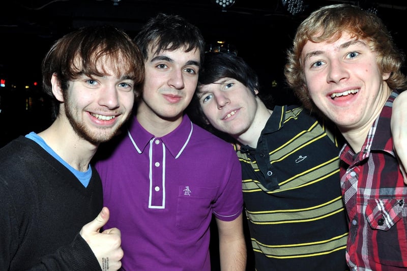 Sam, Josh, Roberto and George party away in Vivaz, in 2010.