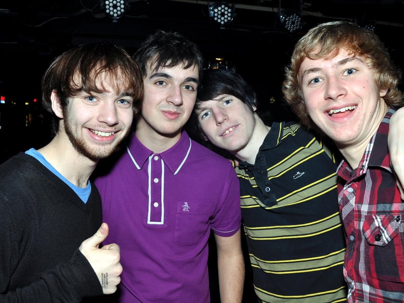 Sam, Josh, Roberto and George party away in Vivaz, in 2010.