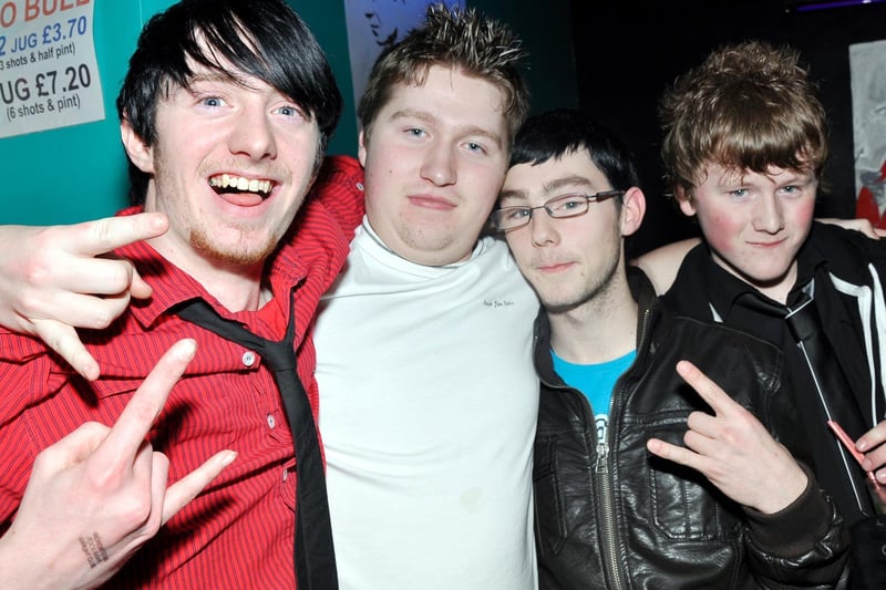 Pete, Joel, George and Jack having a rocking time in Vivaz, in 2010.