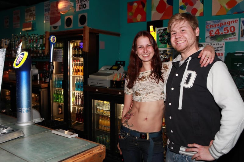 Jess and Miller serving the punters in Vivaz, in 2013.