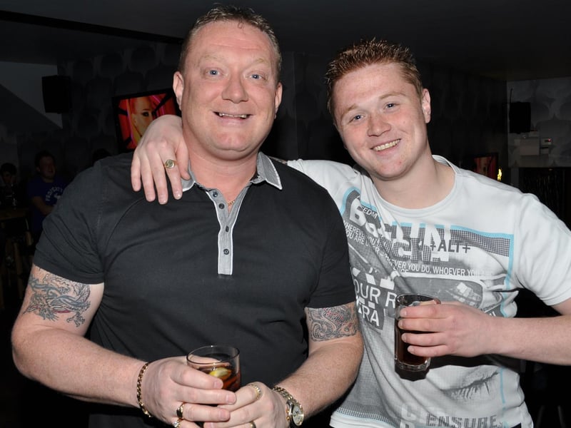 Father and son, Peter and James, in Storm in 2012.