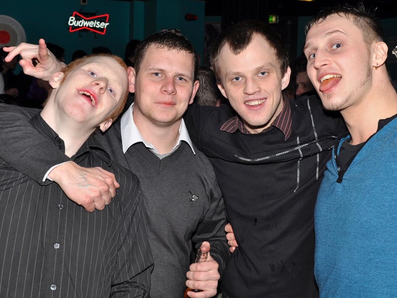 Kieron, Lee, Michael and Craig on a lads' night out in Vivaz in 2010.