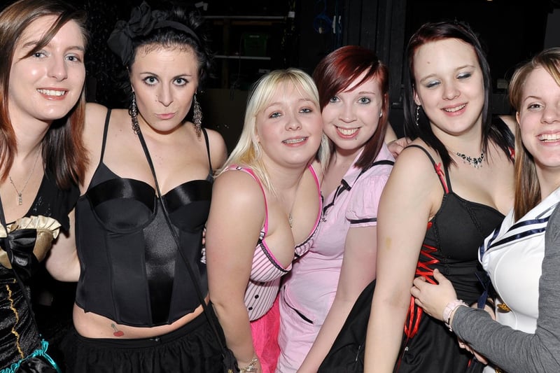 Hannah, Vicky, Jodey, Amy, Lauren and Zoe on a girls' night out in Vivaz, in 2010.