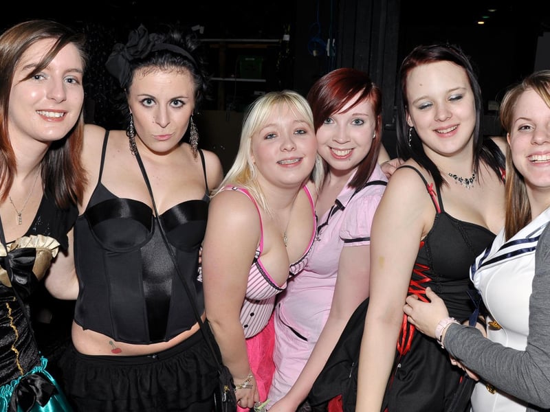 Hannah, Vicky, Jodey, Amy, Lauren and Zoe on a girls' night out in Vivaz, in 2010.