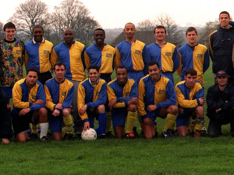 Square Ball, winners of Division 3 of the Leeds Sunday League in April 1998.
