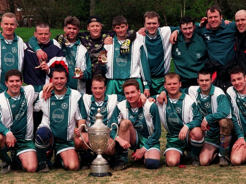 Kippax Welfare winners of the Leeds Sunday League Raftery Cup. Pictured in April 1998.