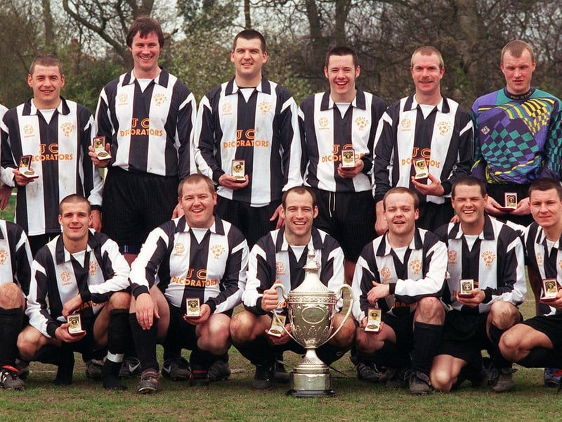 Goose 87 after they beat Seacroft Green in the final of the Raftery Cup in April 1999.