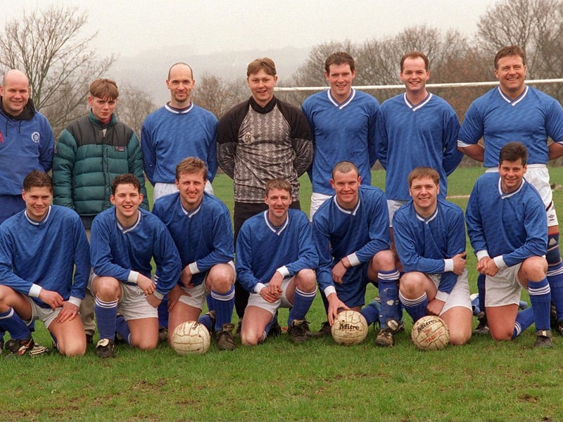 Hawksworth Wood YMCA winners of Division 1A of the Leeds Sunday League in April 1996.