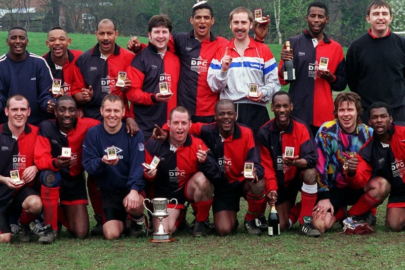 Nags Head, winners of Leeds Sunday League's Presidents Cup in March 1998.