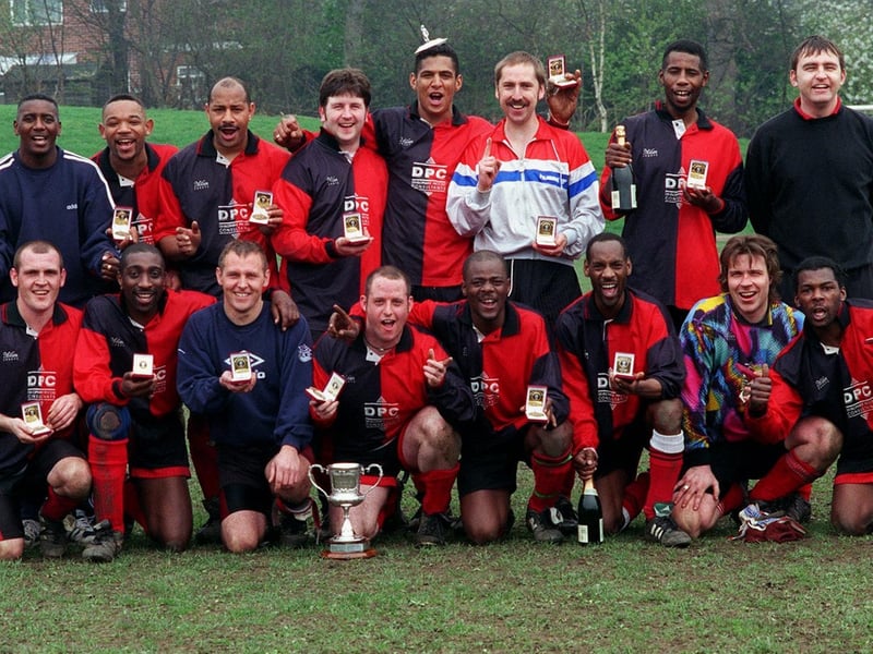 Nags Head, winners of Leeds Sunday League's Presidents Cup in March 1998.