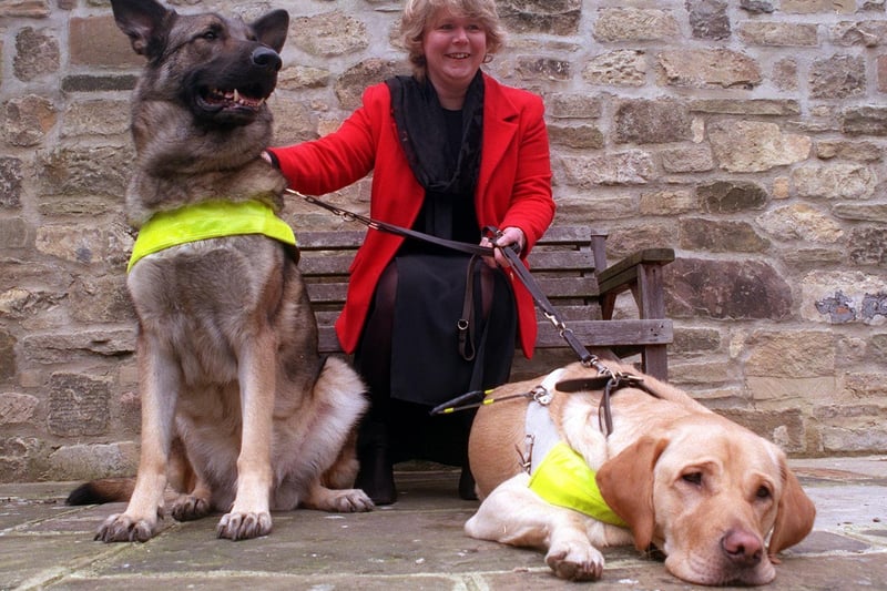 This is Gill Smithson from Bardsey who had  raised thousands of pounds for Guide Dogs for the Blind.