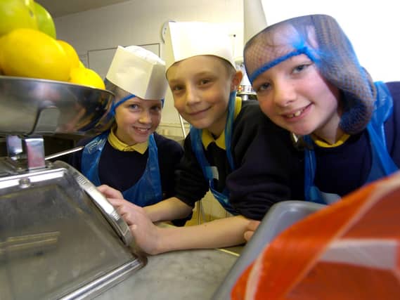 A Maths Fair takes place at Yorkshire Coast College. Pictured from left: Snainton School pupils Madeleine Atkinson, Michael Kipling and Tally Costello.