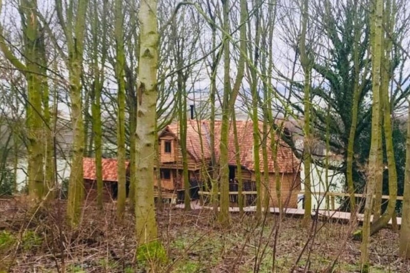 Rufus's Roost is dreamily nestled in woodland belonging to the medieval Baxby Manor, with captivating views that lead your gaze across to the North Yorkshire Moors and the White Horse of Kilburn