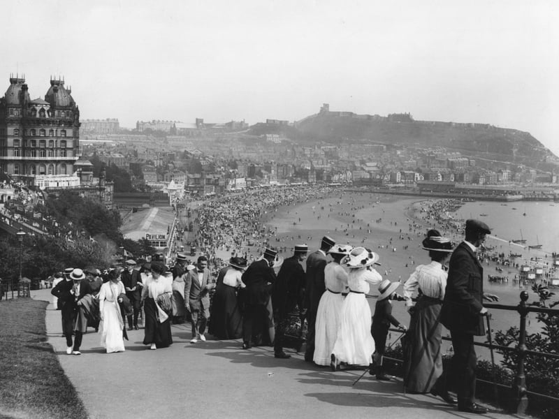 A view of Scarborough, North Yorkshire, from the Esplanade.