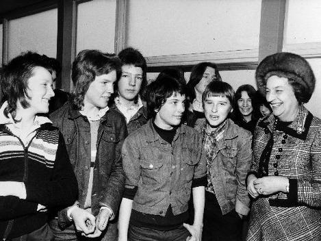 A VIP from London has boosted Wakefield's 20th anniversary celebrations of the Duke of Edinburgh Award Scheme. Phyllis Gorden-Spencer, senior deputy director of the scheme is pictured here during her visit to Crofton City High Secondary School, Crofton in 1976.