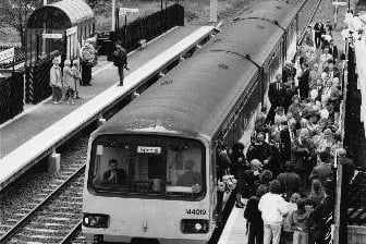 The first passenger train in almost a generation carried VIPs and flag waving schoolchildren out of Pontefract's Tanshelf Station in 1992