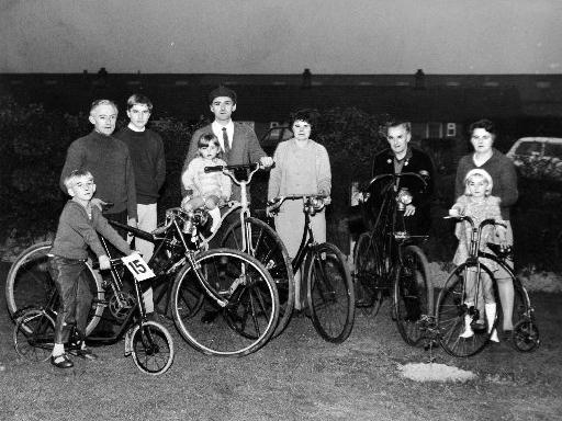 The Auty family, of Featherstone and Wakefield, who have formed the Bygone Bykes (Yorkshire) Club in 1969. Here are nine of the 12 strong family, pictured at the home of Bill Auty on Priory Road, Featherstone.
