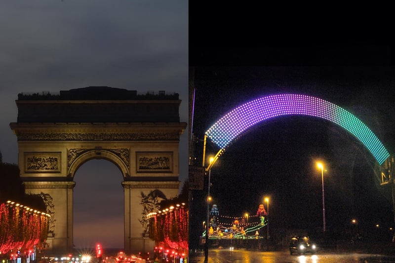 L'Arc de Triomphe does not welcome anyone to the greatest free light show on Earth