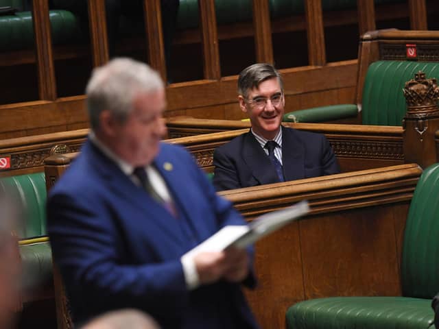 Handout photo issued by UK Parliament of Leader of the House of Commons Jacob Rees-Mogg during the debate in the House of Commons on the EU (Future Relationship) Bill. Photo: UK Parliament/Jessica Taylor