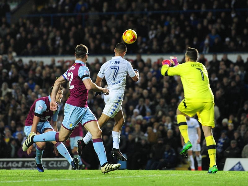 Kemar Roofe rises to head home Souleymane Doukara's cross.