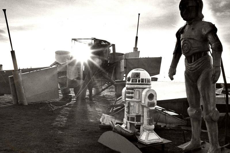 In a galaxy far, far away... R2D2 and C3PO are pictured here in 1981.