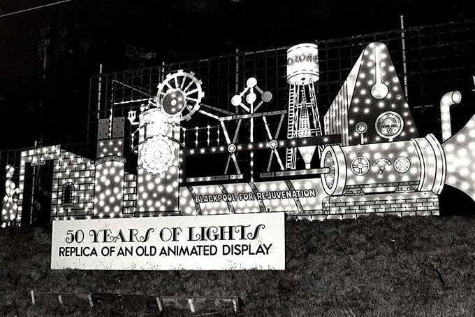 A display from 1882 commemorating the Golden Lights Jubilee.