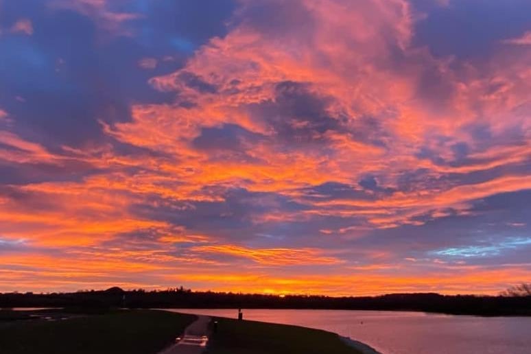 Wayne Gilmore shared this stunning photo of the sunrise over Pugneys on Tuesday morning.