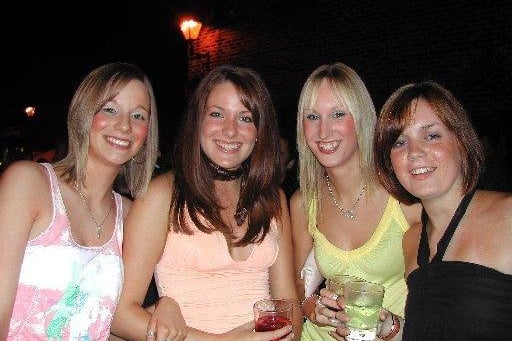 Night on the Town in Mex Bar are Lauran, Kathryn, Hayley and Rachel