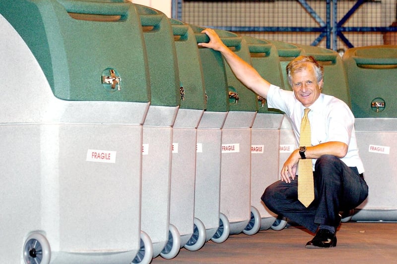 June 2004 and pictured is Stuart Archbold whose Morley firm was marketing Shopbox, a fridge left outside the home so food shopping can be delivered and stored if residents were not in.