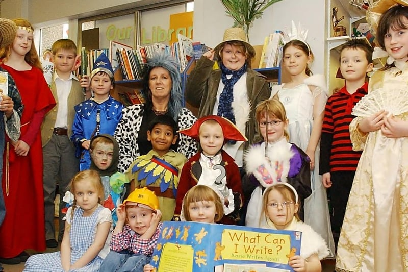 Pupils dressed up at Jerry Clay Lane School for World Book Day 2007.