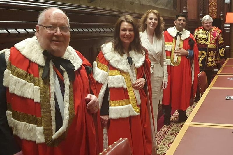Lord Harris, Baroness Hayman, Angela Rayner MP, Lord Khan and Garter Mr Thomas Woodock