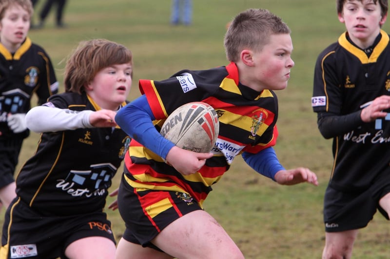 King Cross Park take on Brighouse Rangers in the under-12s Halifax Cup