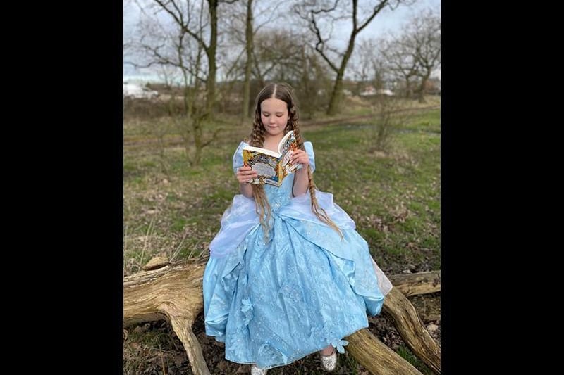 Eight year old Miley pictured as Cinderella. Picture byLeanne Altham